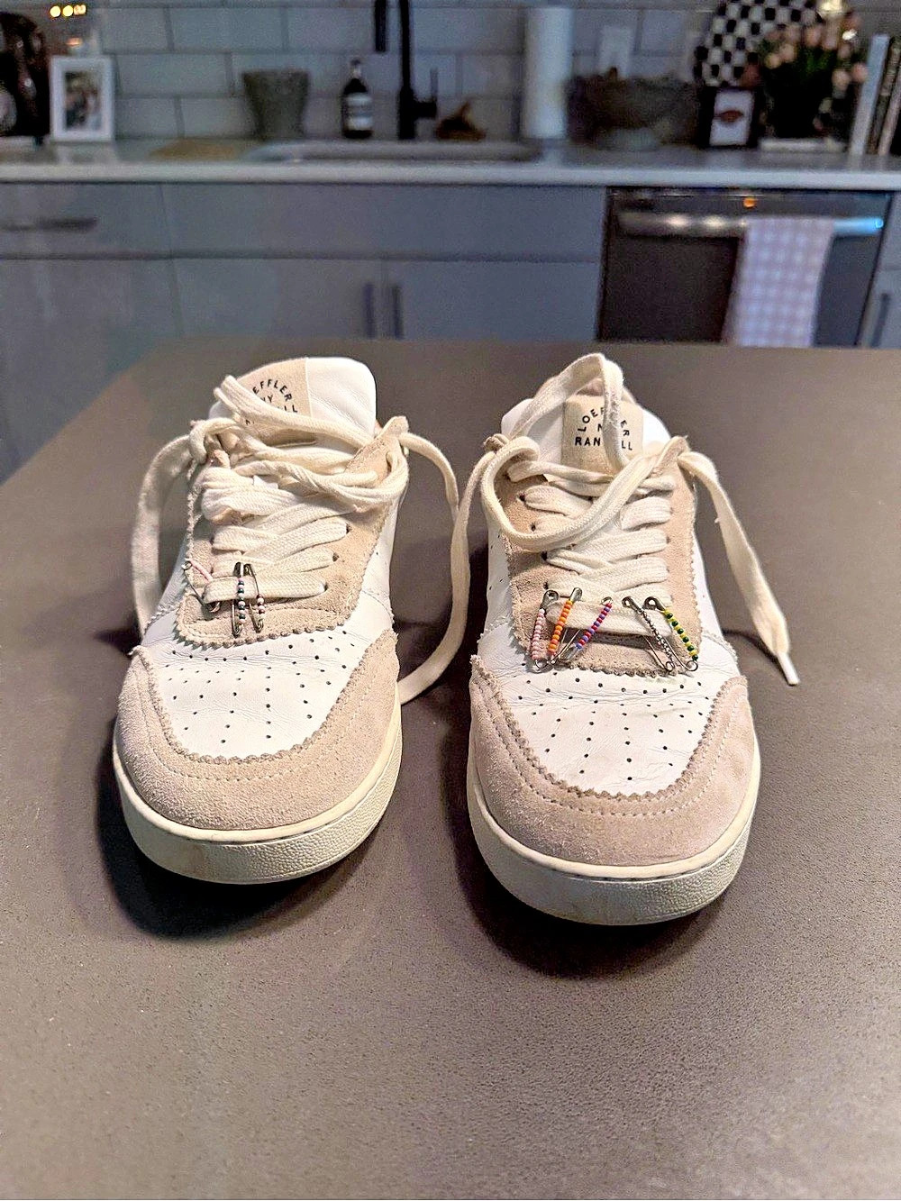 Loeffler Randall Sneakers White, beige, orange. Size 7.